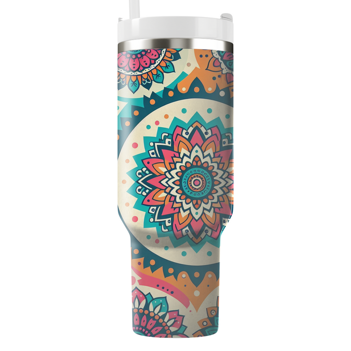 Vibrant Bohemian Mandala  Unique Tumblers