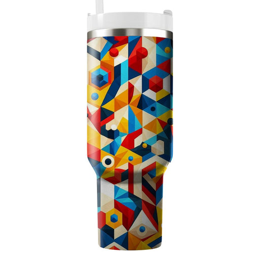 Vivid Polygon Pattern  Tumblers With Lids