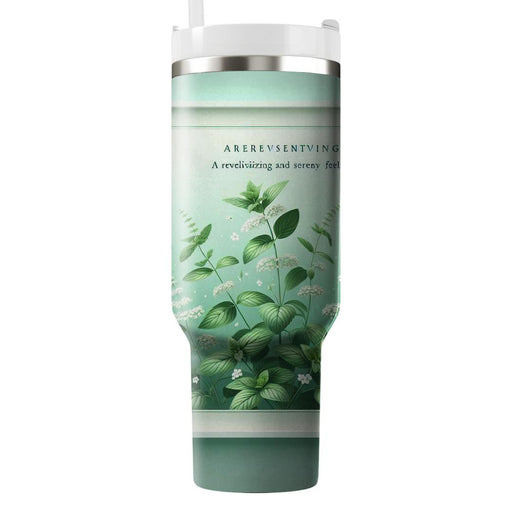 Fresh Mint Floral Breeze  Insulated Tumblers