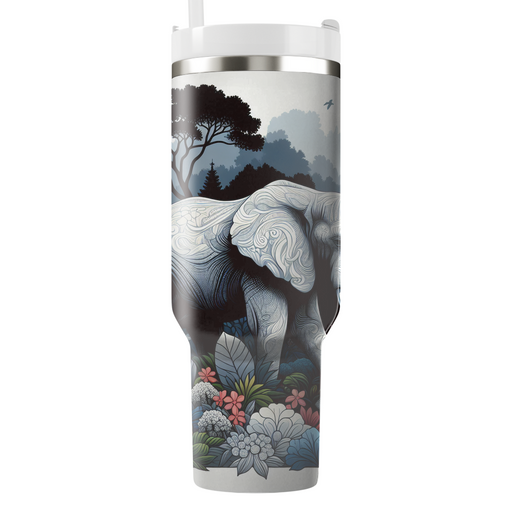 Wild Elephant Trek  Personalized Tumblers