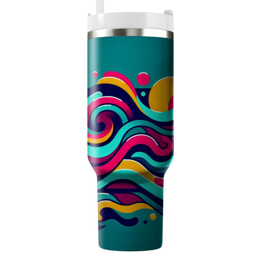 Abstract Retro Wave  Tumbler Cups