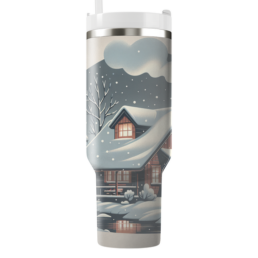 Winter Cottage  Travel Tumblers