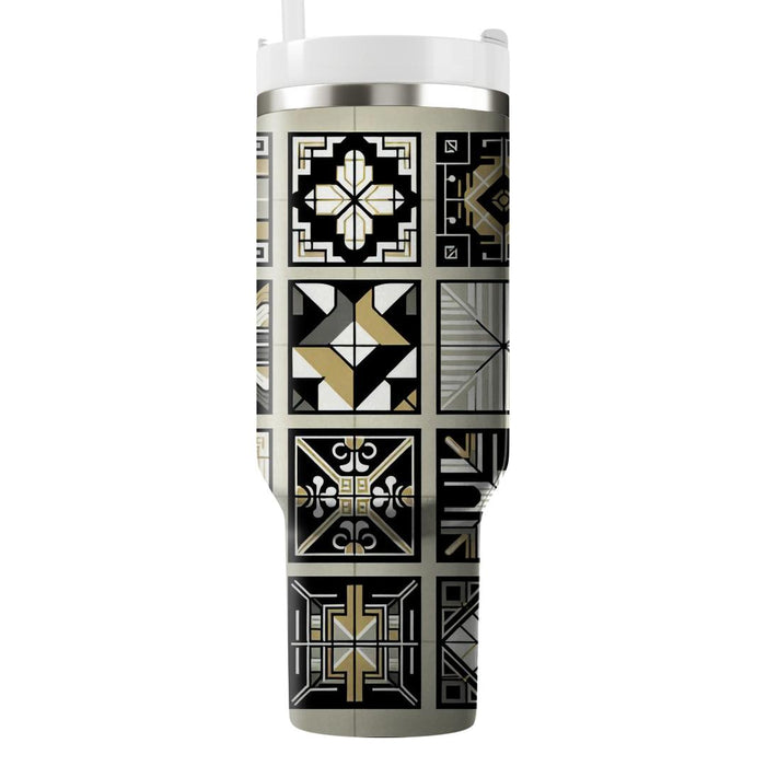 Chic Art Deco Tiles  Travel Tumblers