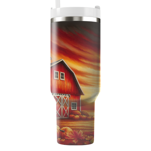 Autumn Rustic Barn  Travel Tumblers