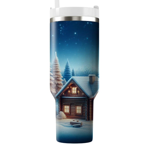 Winter Lodge Retreat  Tumbler Cups