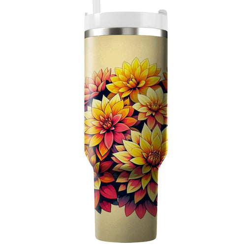 Sunkissed Dahlia Delight  Insulated Tumblers