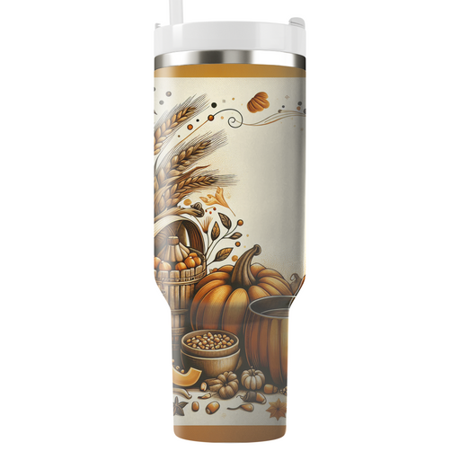 Rustic Charm - A Harvest Festival  Decorative Tumblers