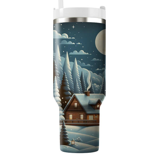 Winter Nights Cozy Cabin  Custom Tumblers