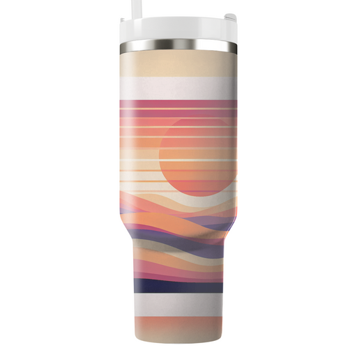 Mellow Sunset Hues Travel Tumblers