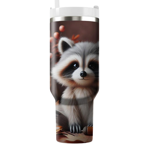 Whimsical Raccoon Adventures  Travel Tumblers