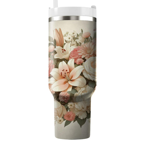 Blushing Bouquet  Unique Tumblers