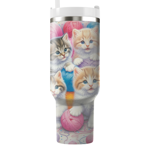 Joyful Kittens In Play  Tumblers With Lids