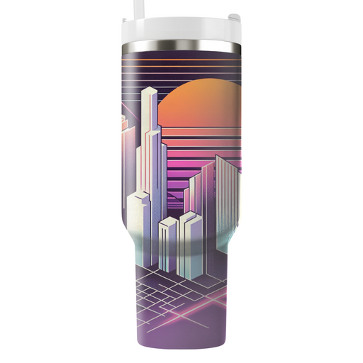 Synthwave Skyline  Tumblers With Lids