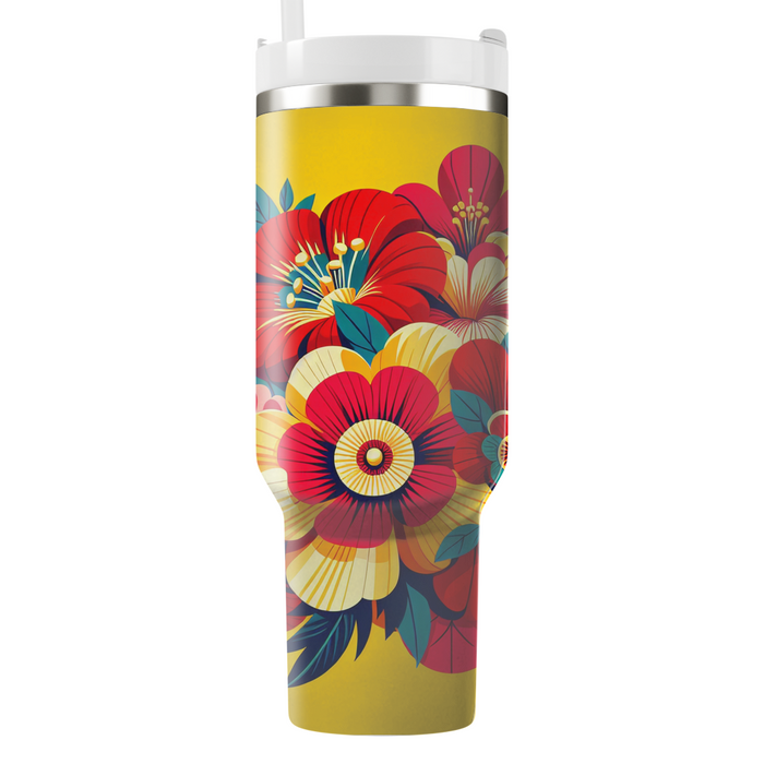 Bold Blooming Oasis  Travel Tumblers