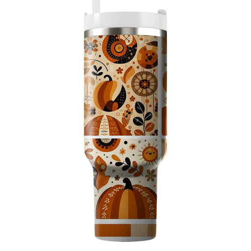 Whimsical Harvest - A Cheerful Fall  Tumbler Cups