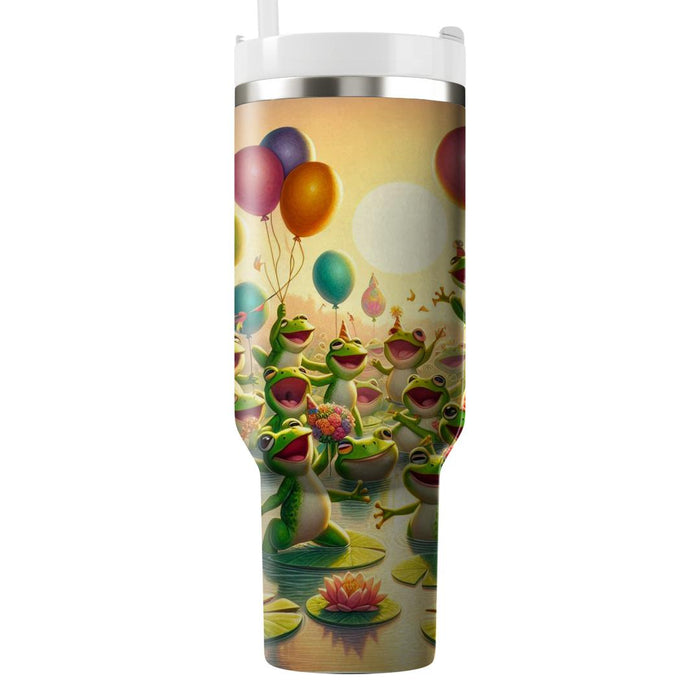 Whimsical Frog Festival  Custom Tumblers