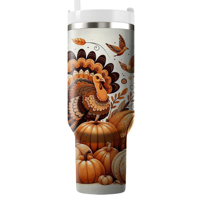 Whimsical Harvest - Thanksgiving Fantasy  Tumblers For Gifts