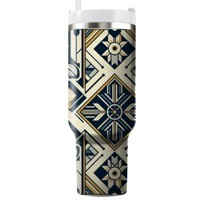 Art Deco Geometric Shapes  Personalized Tumblers