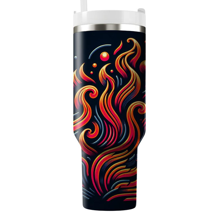 Futuristic Flames  Unique Tumblers