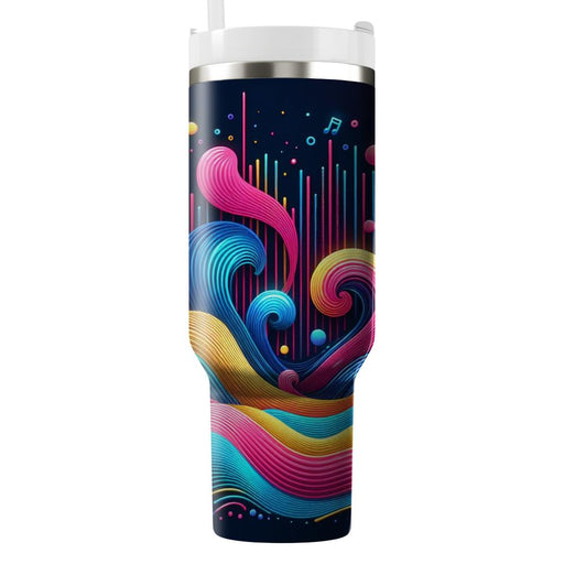 Energetic Neon Wave  Tumbler Cups