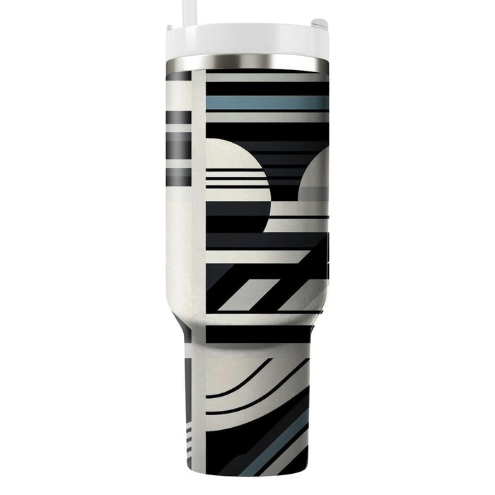 Abstract Striped Elegance  Tumblers With Lids