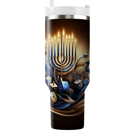 The Dance Of Light - A Hanukkah Inspired  Custom Tumblers