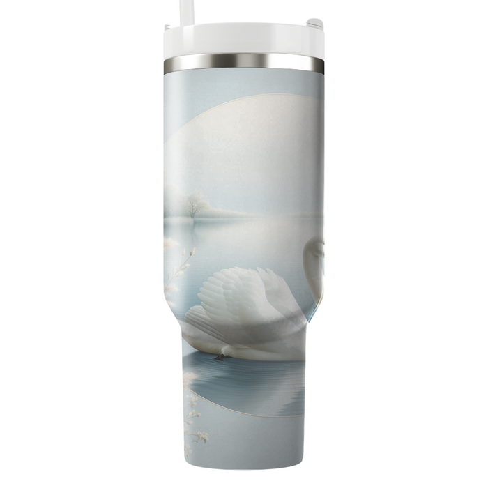 Serene Swan Gliding  Tumblers With Lids