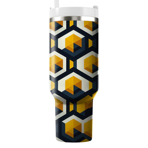 Geometric Honeycomb Pattern  Personalized Tumblers