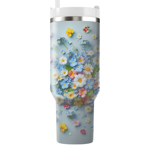 Cheerful Floral Posies  Unique Tumblers