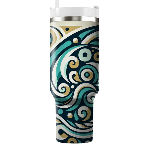 Artful Spiral Design  Custom Tumblers