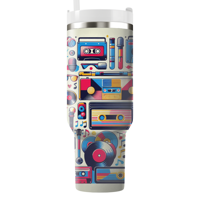 Retro Music Mashup  Personalized Tumblers