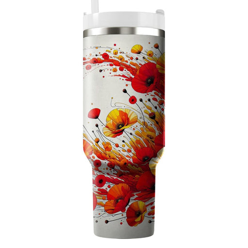 Vivid Poppy Parade  Decorative Tumblers