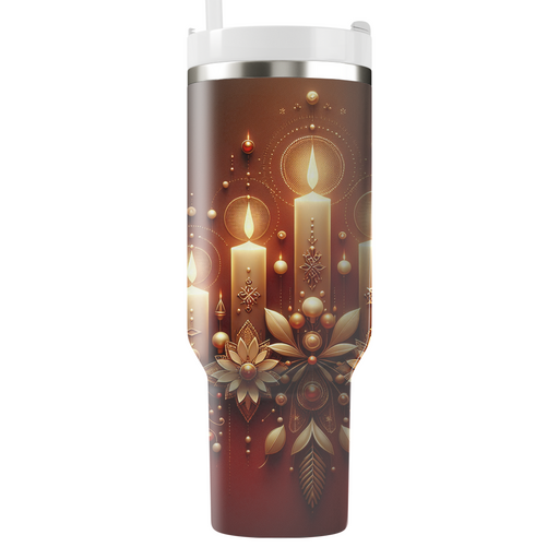 Candlelight Glow - A Cozy Festival  Travel Tumblers