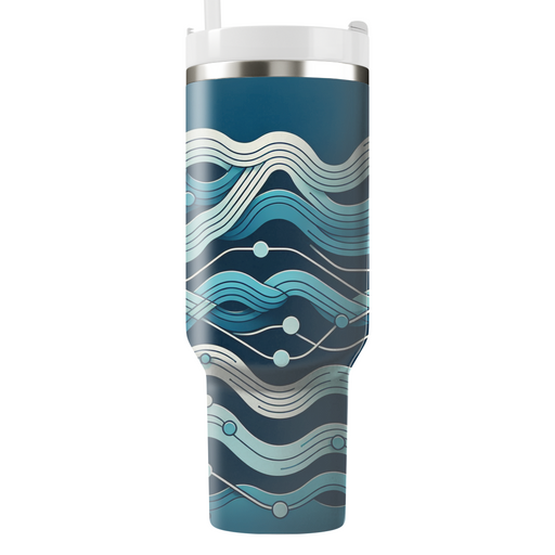 Geometric Wave Harmony  Tumbler Cups