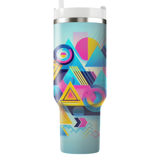 Geometric Wave  Tumblers With Lids