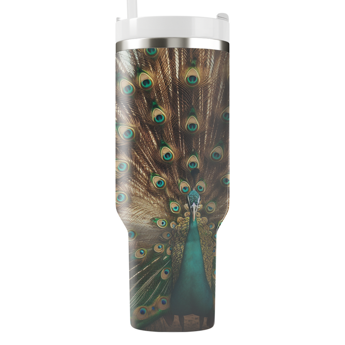 Radiant Peacock Plumage  Tumblers With Lids