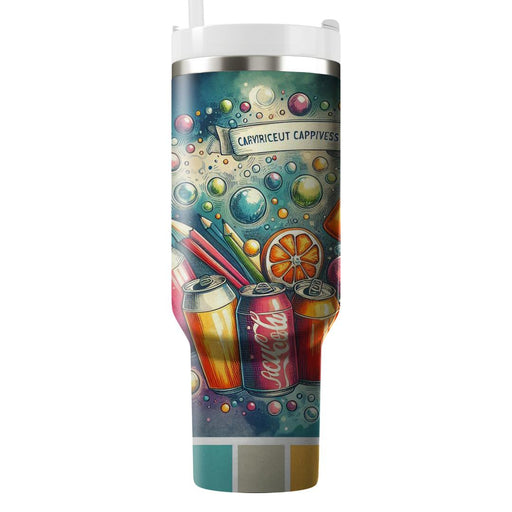 Bubbly Retro Soda Pop  Tumbler Cups