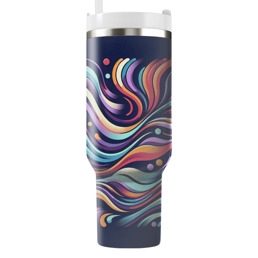 Retro Abstract Waves  Custom Tumblers