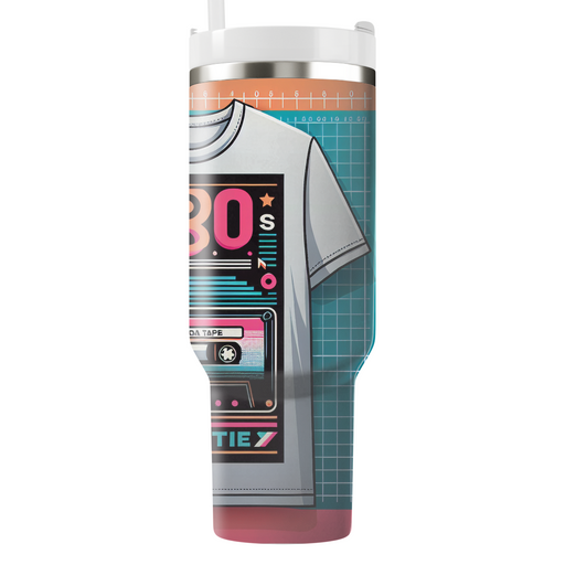 Stylish 80s Graphic Tee Custom Tumblers