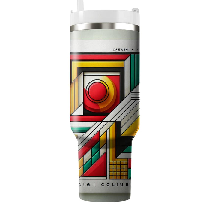 Bold Retro Color Blocks  Travel Tumblers