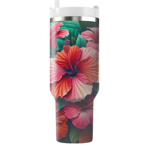 Tropical Hibiscus Breeze  Custom Tumblers