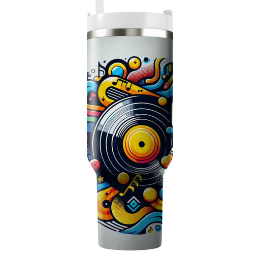 Vinyl Record Vibes  Personalized Tumblers