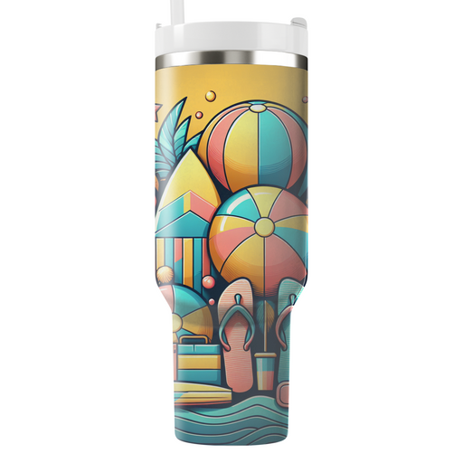 Nostalgic Beach Party Personalized Tumblers