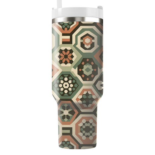 Mosaic Hexagon Tapestry Custom Tumblers