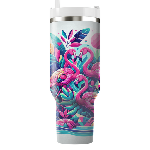 Funky Flamingo Fever Custom Tumblers