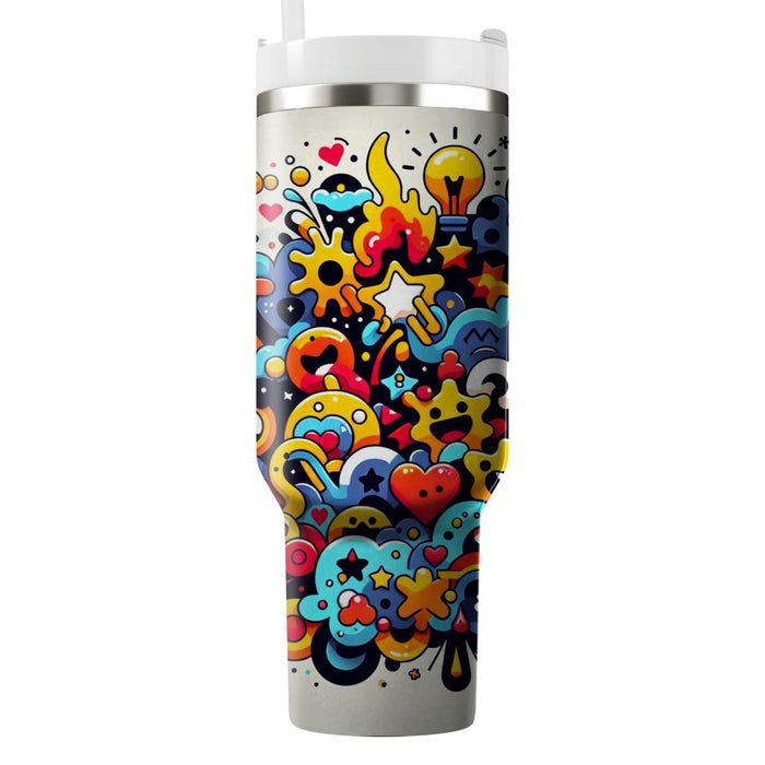 Doodle Art  Travel Tumblers