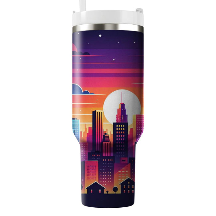 Bright Cityscape  Personalized Tumblers