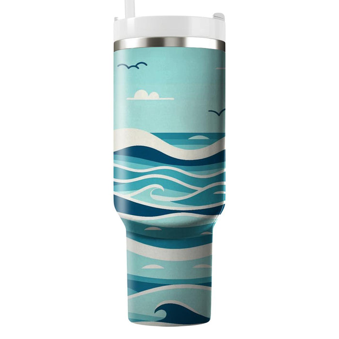 Serene Ocean Waves  Tumbler Cups