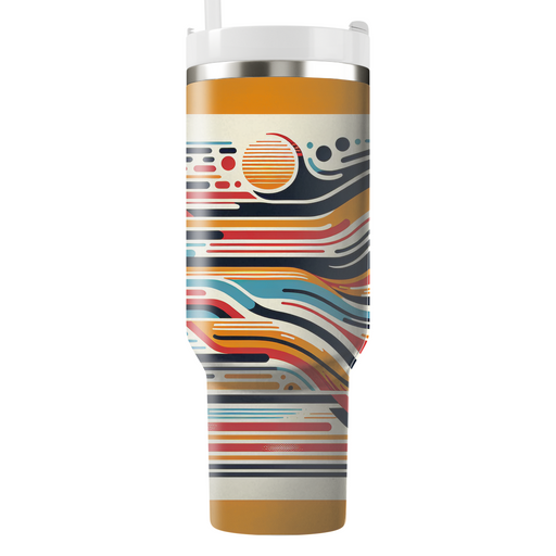 Retro Sporty Stripes Unique Tumblers