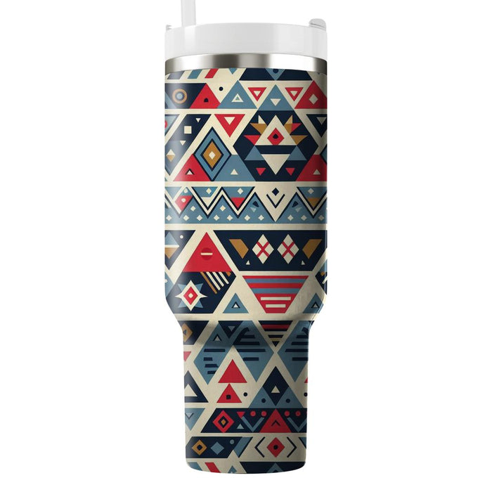 Triangular Tribal Radiance  Travel Tumblers